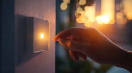 Turning on the Light: A Moment of Warmth and Comfort
