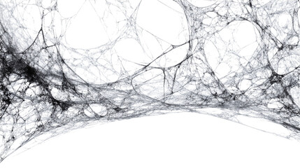 Abstract network of lines isolated on transparent background