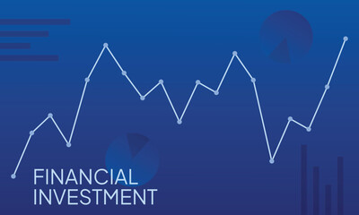 Business stock market investment graph growth technology background. chart economy forex finance increase rise. vector illustration fantastic hi-tech design. Financial Investment.