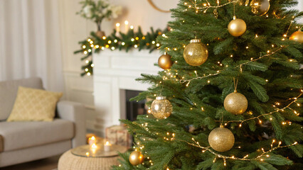 christmas tree and decorations