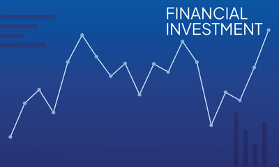Business stock market investment graph growth technology background. chart economy forex finance increase rise. vector illustration fantastic hi-tech design. Financial Investment.