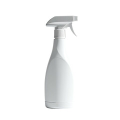 White plastic spray bottle, simple design, clean aesthetic, for cleaning product