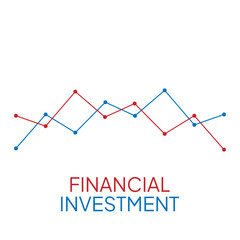 Business stock market investment graph growth technology background. chart economy forex finance increase rise. vector illustration fantastic hi-tech design. Financial Investment.