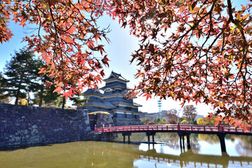 Matsumoto Castle is the most famous landmark in Matsumoto, Japan

