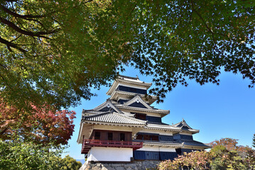 Matsumoto Castle is the most famous landmark in Matsumoto, Japan
