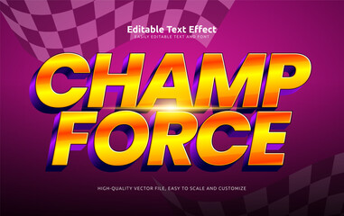 champ force editable text effect