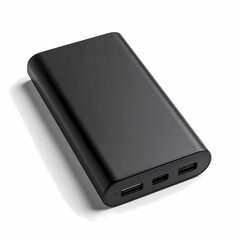 Portable power bank charger black external battery pack for smartphone