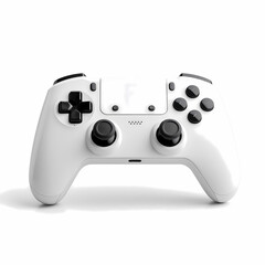 White wireless gaming controller gamepad for pc console and mobile game