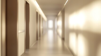 Obraz premium Serene Corridor: A Minimalist Architectural Interior