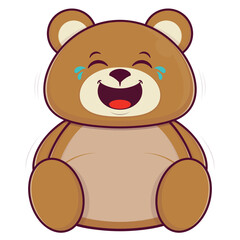 bear laughing face cartoon cute