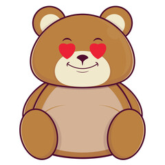 bear love face cartoon cute