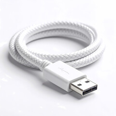 Buy white usb cable braided cord for charging and data transfer online