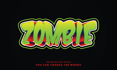 Zombie Text Effect with Bold Graffiti Style