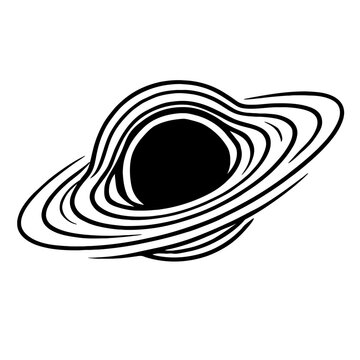 black hole with swirling rings clip art preview