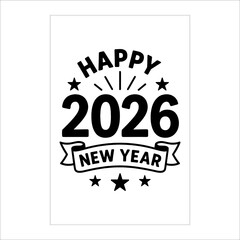 "Luxury Happy New Year 2026 Party Flyer with Golden Fireworks & Celebration Background"