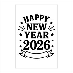 "Luxury Happy New Year 2026 Party Flyer with Golden Fireworks & Celebration Background"