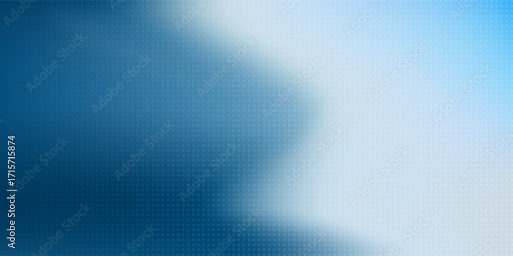 Poster blurry abstract background, template with a soft wavy gradient blending deep blue into white. minima