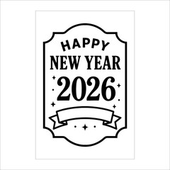 "Luxury Happy New Year 2026 Party Flyer with Golden Fireworks & Celebration Background"