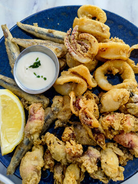 Fried beka squid