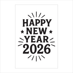 "Luxury Happy New Year 2026 Party Flyer with Golden Fireworks & Celebration Background"