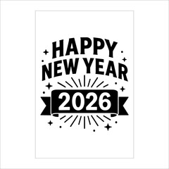 "Luxury Happy New Year 2026 Party Flyer with Golden Fireworks & Celebration Background"