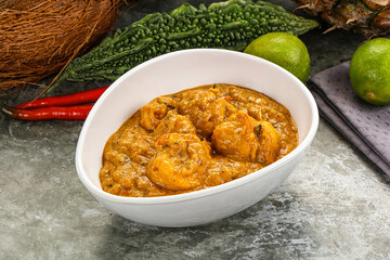 Indian prawn masala with spices