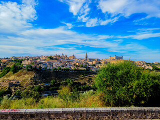 Obraz premium Toledo, Spain, May 21 2025, Panoramic view city Toledo Spain
