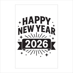 "Luxury Happy New Year 2026 Party Flyer with Golden Fireworks & Celebration Background"