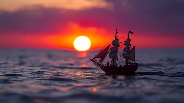 Sailing into history on Columbus Day with majestic ships and golden horizons