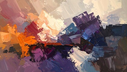 Abstract Painting With Bold Brushstrokes