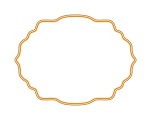 Shiny golden luxury 3d frame. Realistic object mockup for photo frame. Ornamental border in oriental style. Indian decorative element. Vector for certificate, stamp, vignette