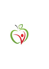 Healthy apple design icon.ai