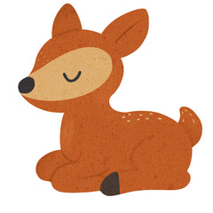 deer with eyes closed