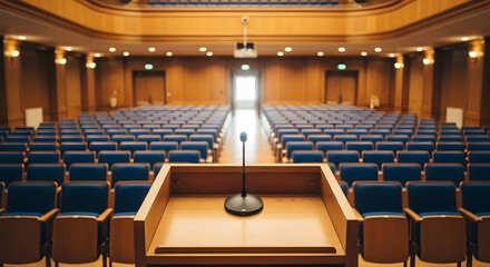 conference hall with chairs