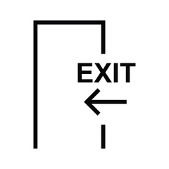 exit door information sign icon vector