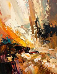 Abstract painting with vibrant colors and textured brushstrokes (1)