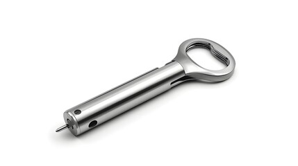 Stainless Steel Can Opener Isolated on White Background
