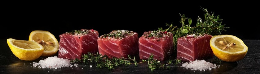 Fresh Tuna Steaks with Herbs and Lemon