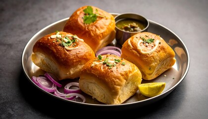 Delicious Indian Breads with Gravy.