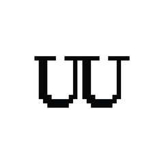 UU monogram logo design letter text name symbol monochrome logotype alphabet character simple logo