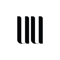 UU monogram logo design letter text name symbol monochrome logotype alphabet character simple logo