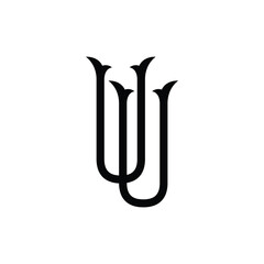 UU monogram logo design letter text name symbol monochrome logotype alphabet character simple logo
