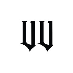 UU monogram logo design letter text name symbol monochrome logotype alphabet character simple logo