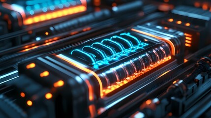 Obraz premium ​​Quantum Battery Technology