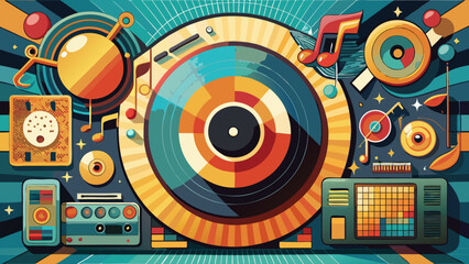 Obraz premium vector-vinyl-record--retro