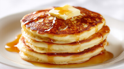 シロップとバターがとろけるふわふわパンケーキ