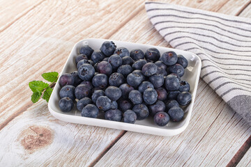 Raw ripe sweet and juicy blueberry