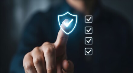 Digital Security and Checklist Verification Concept