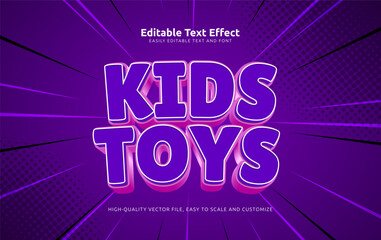 kids toys editable text effect