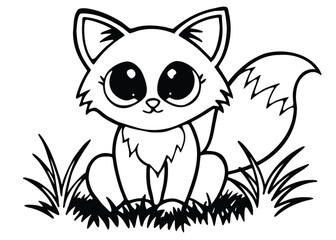 Obraz premium Adorable Reindeer in Winter Wonderland Coloring Page